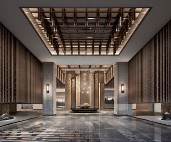 New Chinese Style Lobby Hall-ID:134646892