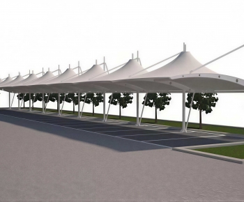 Modern Outdoor Parking Lot-ID:487132074