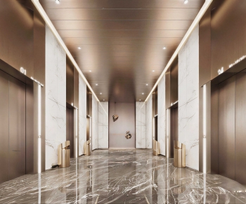 Modern Office Elevator Hall-ID:499140024