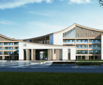 New Chinese Style School Building-ID:325876002