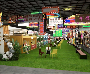 Hong Kong Style Commercial Street-ID:181678066