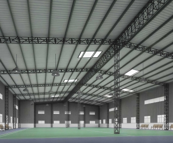Modern Indoor Badminton Court-ID:714323046