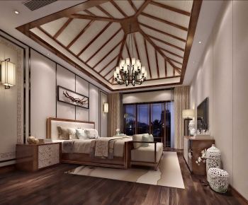 New Chinese Style Bedroom-ID:609800107