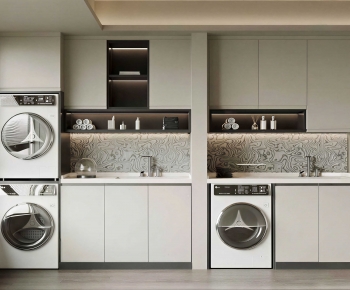 Modern Laundry Cabinet-ID:178364991