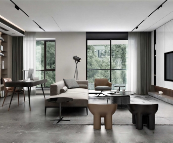 Modern A Living Room-ID:658299971