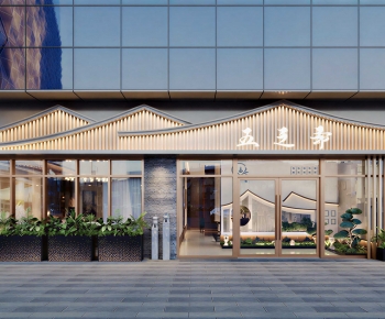 New Chinese Style Facade Element-ID:925894985