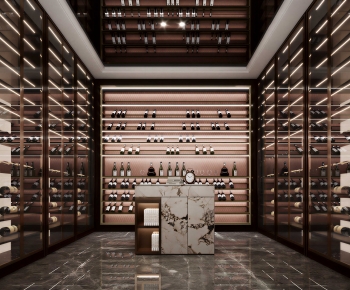 Modern Wine Cellar/Wine Tasting Room-ID:529308089