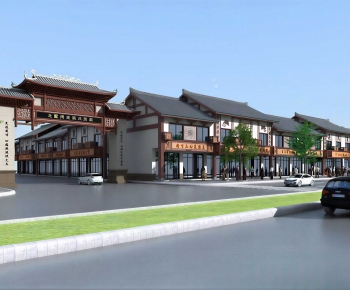 New Chinese Style Commercial Street-ID:916389948