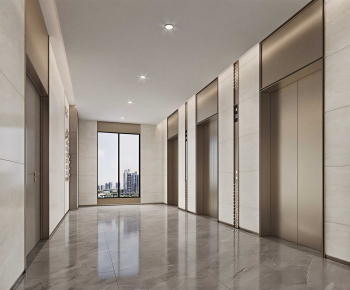 Modern Office Elevator Hall-ID:480938919