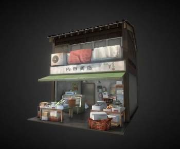 Japanese Style Appearance Of Commercial Building-ID:503910066