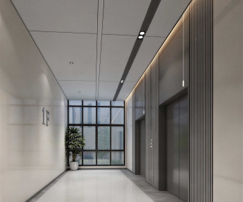 Modern Office Elevator Hall-ID:924669983
