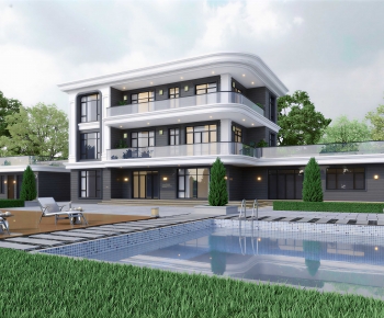 Modern Villa Appearance-ID:791170646