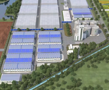 Modern Architectural Bird's-eye View Planning-ID:746376049