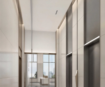 Modern Office Elevator Hall-ID:707823994