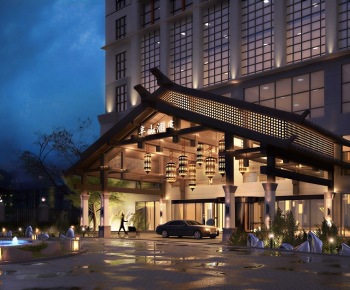 New Chinese Style Facade Element-ID:630764967