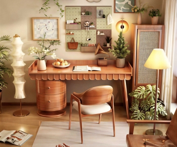 Modern Computer Desk And Chair-ID:786717894