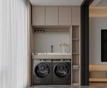 Modern Balcony Laundry Room-ID:380851982