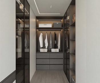 Modern Clothes Storage Area-ID:398367886