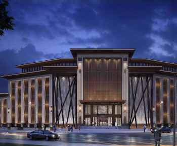 Modern Appearance Of Commercial Building-ID:675889029