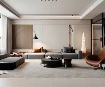 Modern A Living Room-ID:730676894
