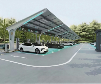 Modern Outdoor Parking Lot-ID:313960084