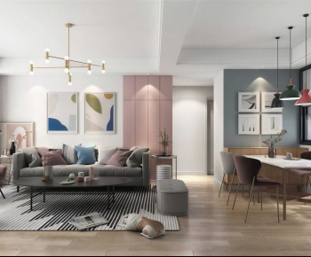 Nordic Style A Living Room-ID:517352109