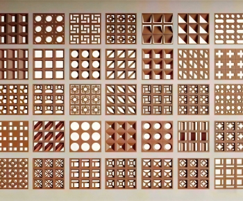 Modern Cement Brick Screen Partition-ID:207480913