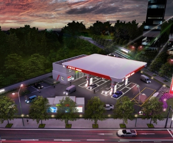 New Chinese Style Outdoor Parking Lot-ID:797058112