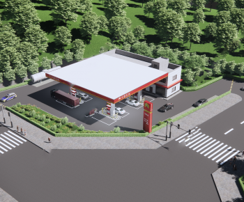 Modern Gas Station-ID:311132911