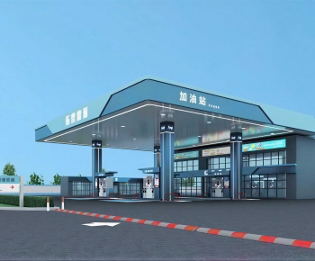 Modern Gas Station-ID:525994065