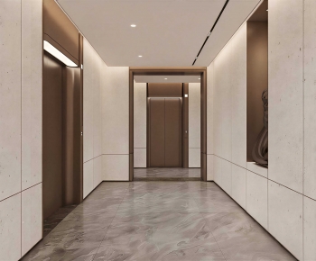 Modern Office Elevator Hall-ID:698327064