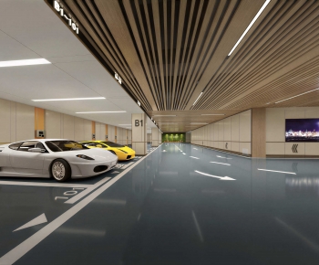 Modern Underground Parking Lot-ID:304927116