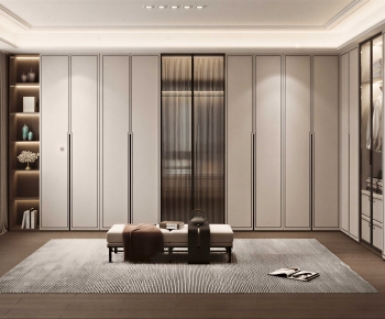 Modern Clothes Storage Area-ID:258352049