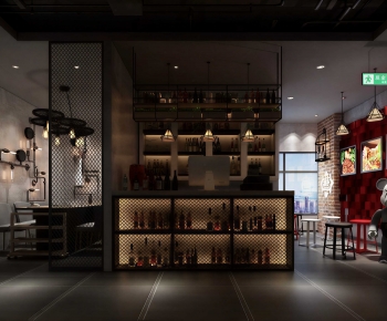 Industrial Style Dining Room-ID:915035963