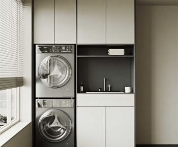 Modern Laundry Cabinet-ID:396054988