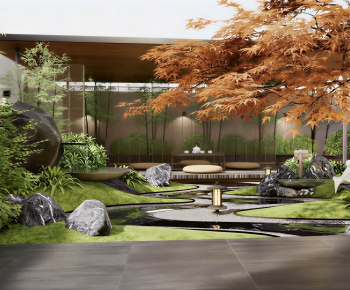 New Chinese Style Courtyard/landscape-ID:579092981