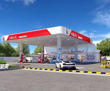 Modern Gas Station-ID:110997929