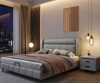 Modern Double Bed-ID:494782922