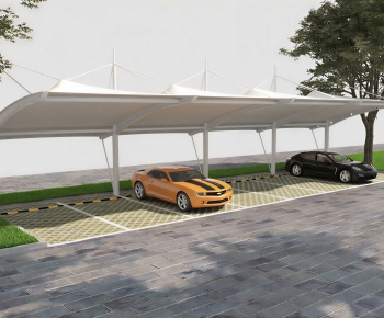 Modern Outdoor Parking Lot-ID:419559005
