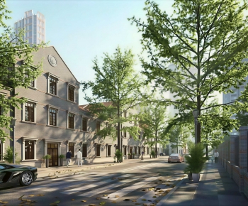 Modern Appearance Of Commercial Building-ID:500372891