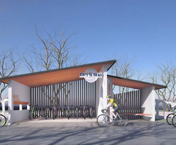 Modern Outdoor Parking Lot-ID:463221156