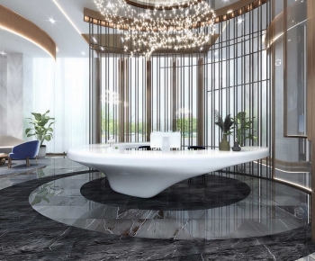 Modern Office Reception Desk-ID:227709051