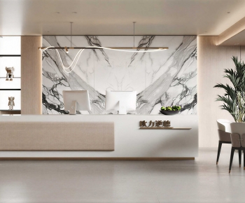 Modern Office Reception Desk-ID:604450788