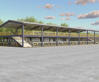 Modern Outdoor Parking Lot-ID:748572112