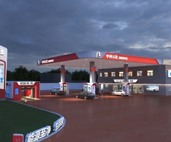 Modern Gas Station-ID:621085882