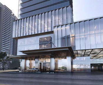 Modern Appearance Of Commercial Building-ID:554558997