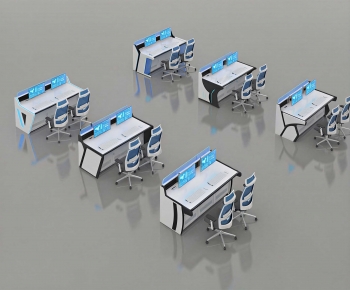 Modern Office Desk And Chair-ID:398418964