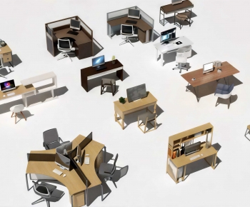 Modern Office Desk And Chair-ID:836520912