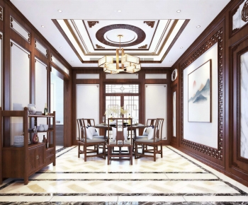 New Chinese Style Dining Room-ID:805516008