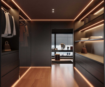 Modern Clothes Storage Area-ID:609965094